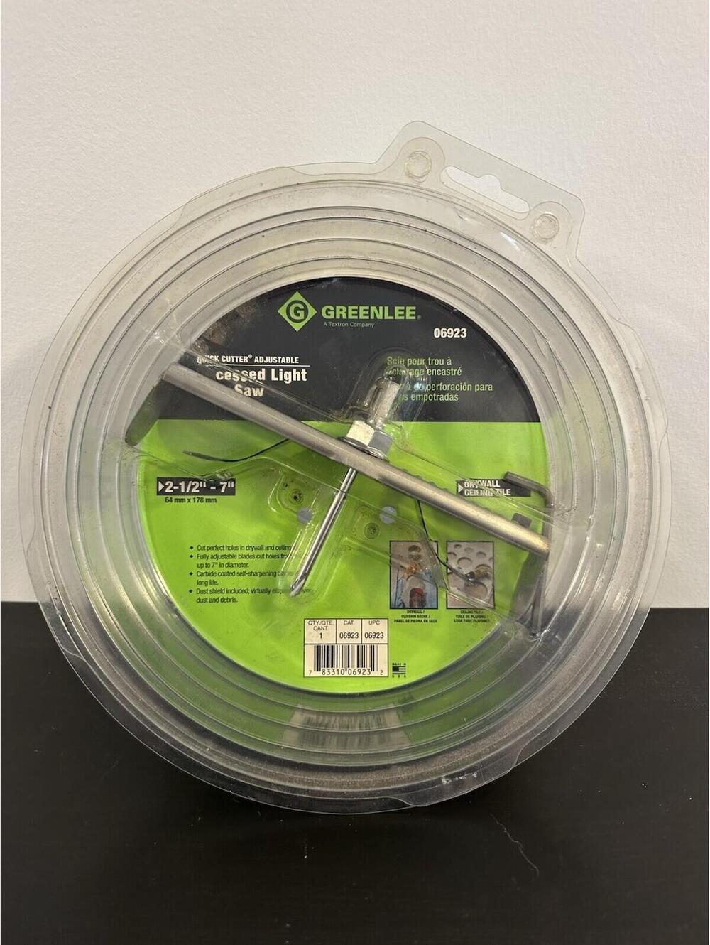 Greenlee 06923 Recessed Light Hole Saw 2-1/2" -7" *BRAND NEW*